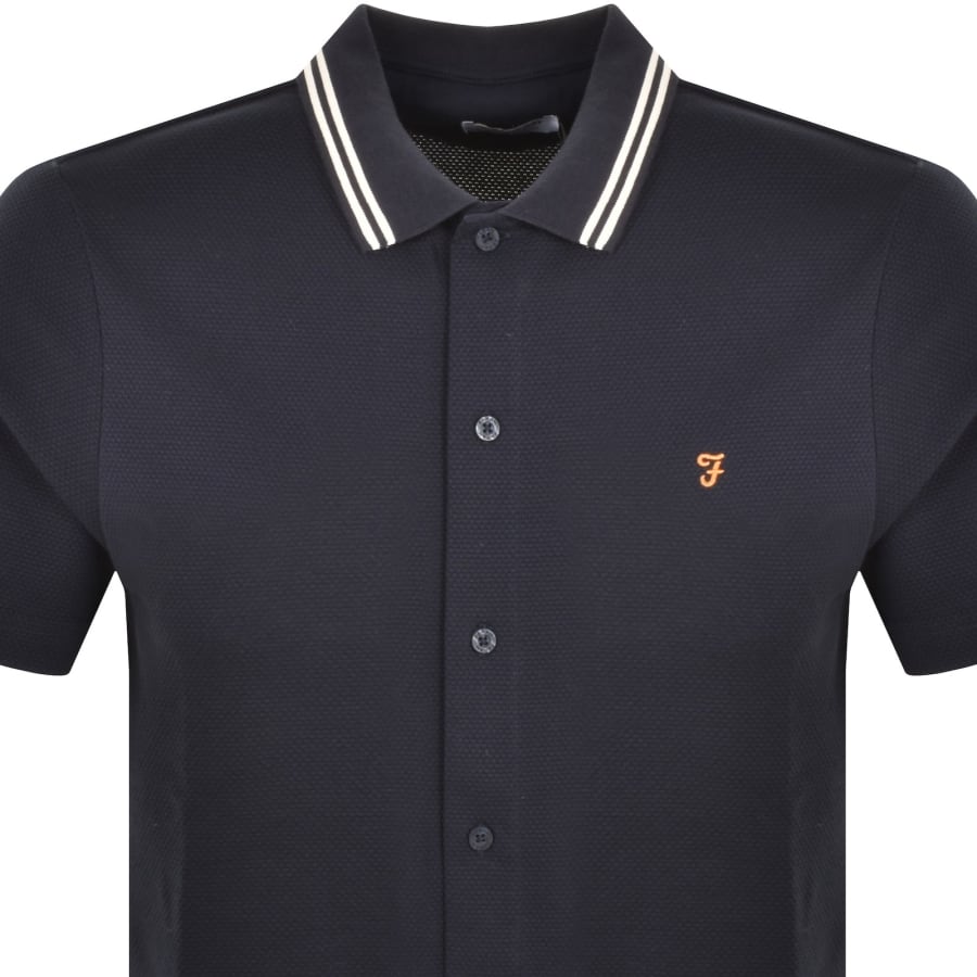 Farah Vintage Polo Shirt Navy